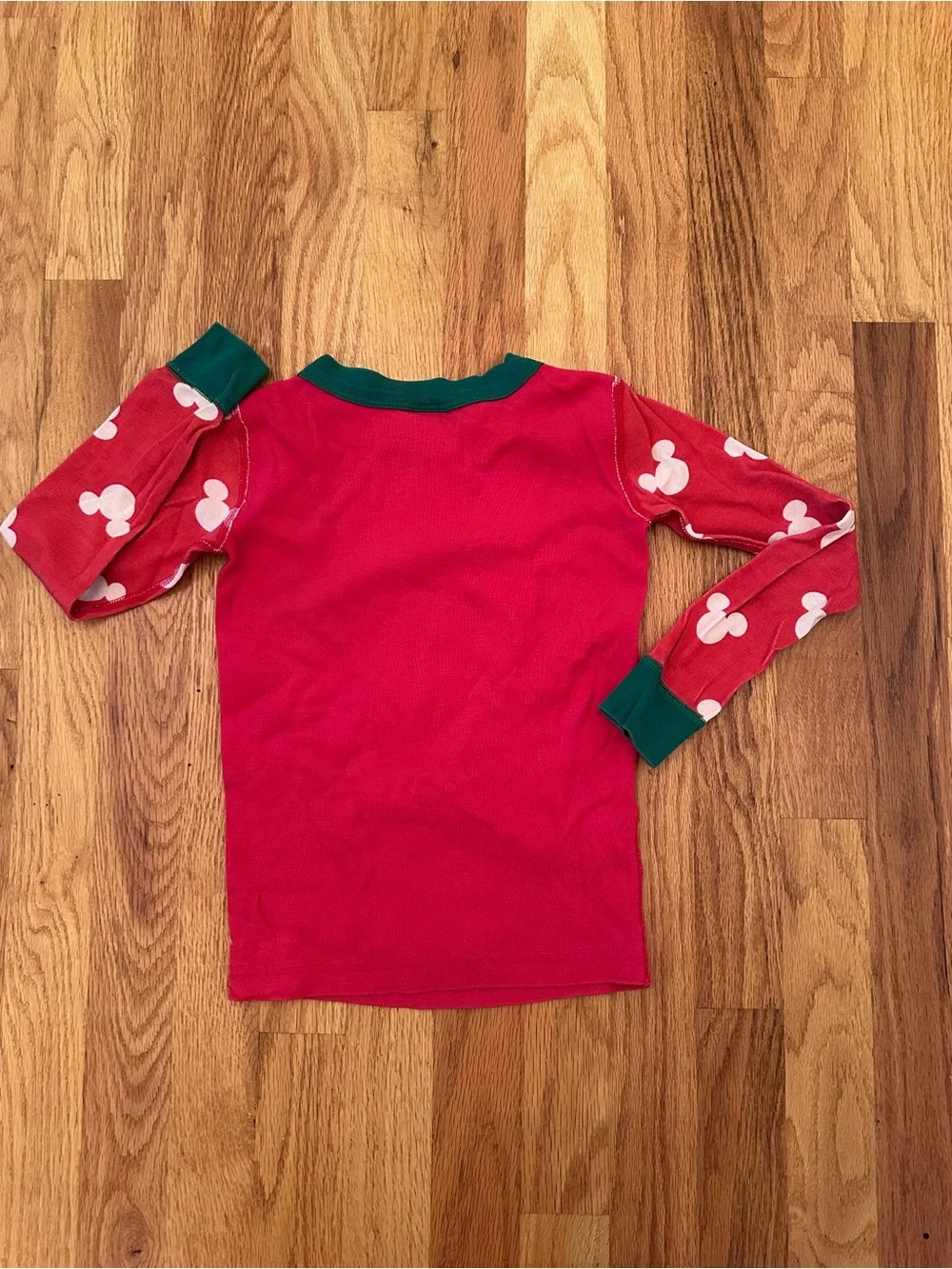 Hanna Andersson Disney Size 5 110 Red Mickey Mouse Pajama Set Holiday Christmas